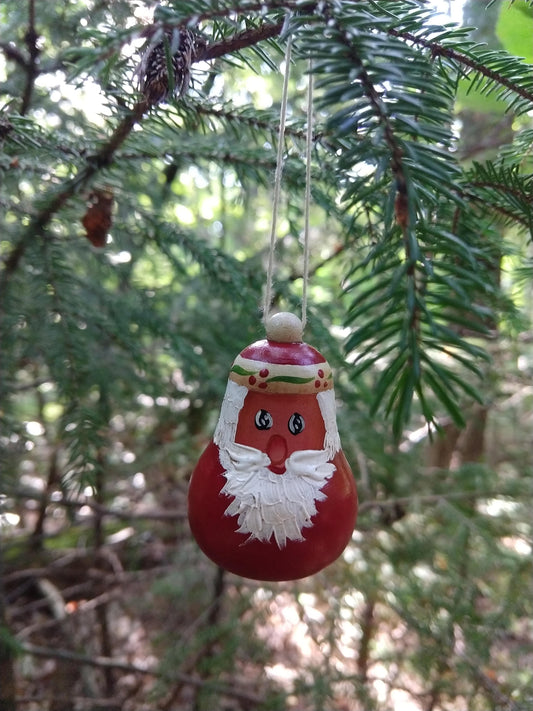 Pear Santa ornament