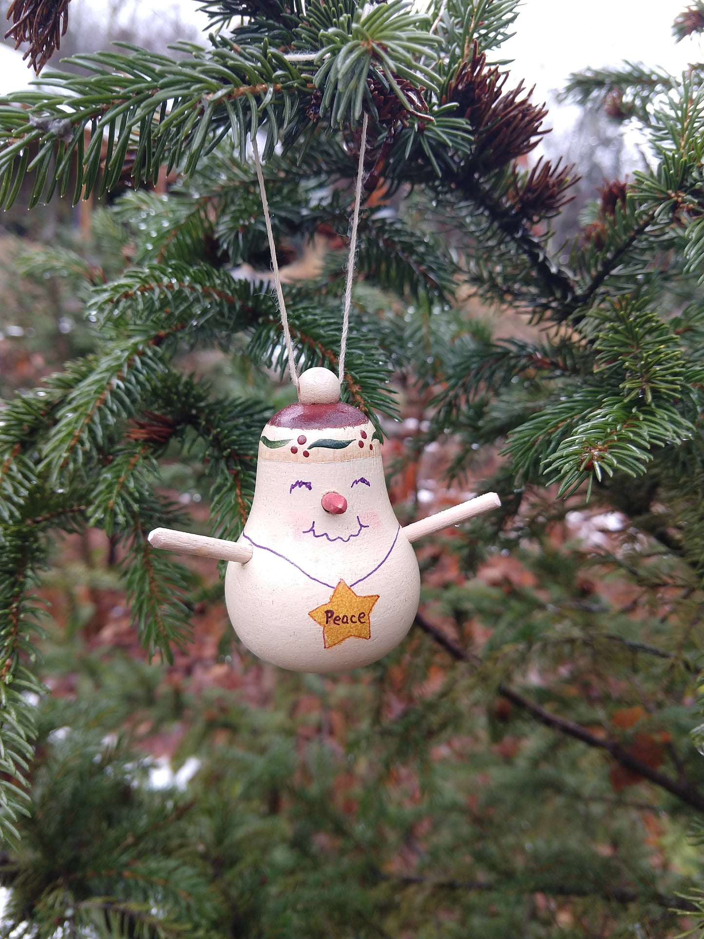 Pear Snowman ornament