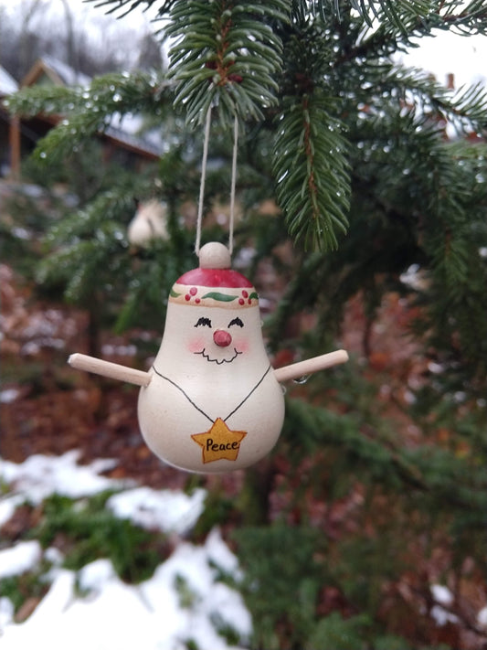 Pear Snowman ornament